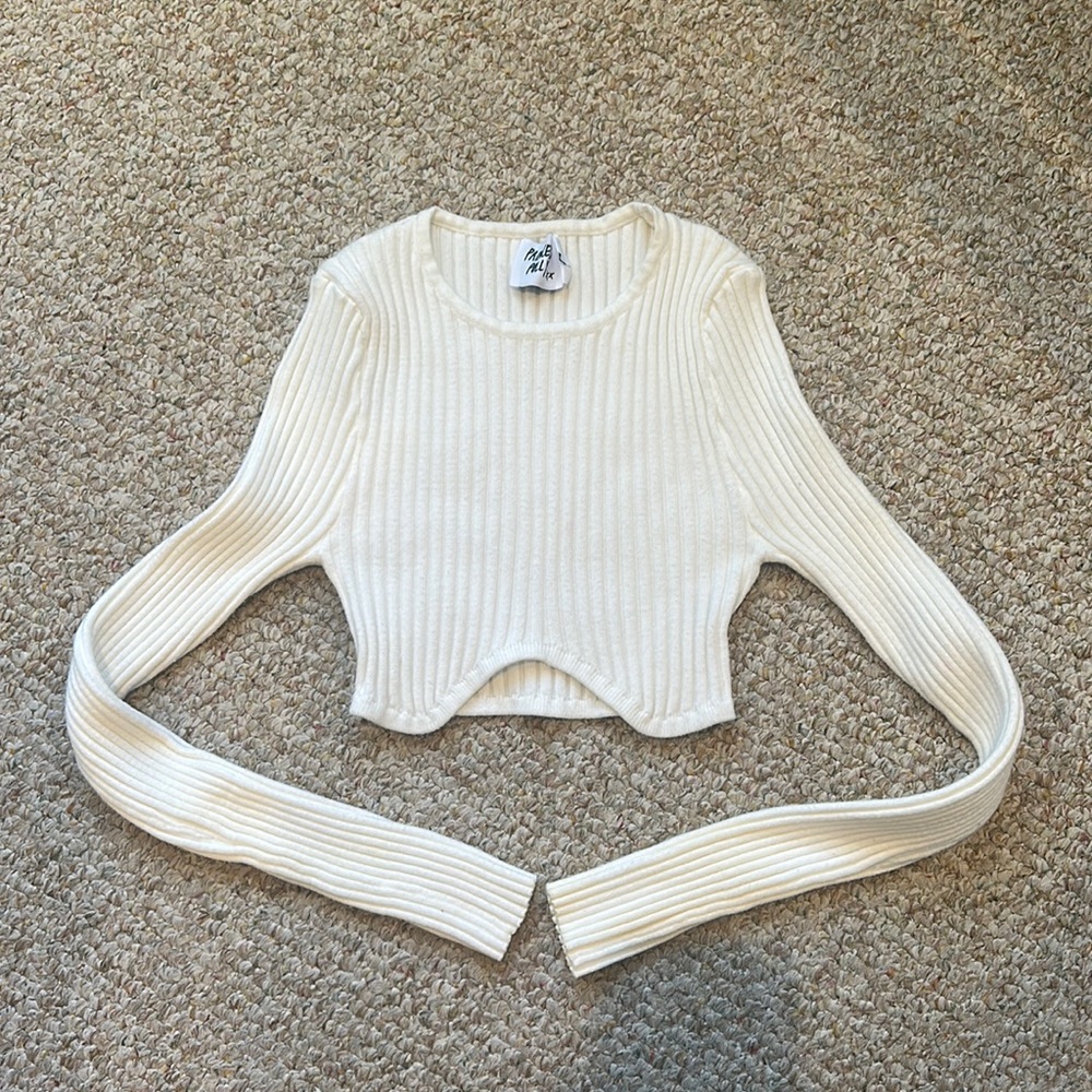 Princess Polly Sanders Long Sleeve Top White